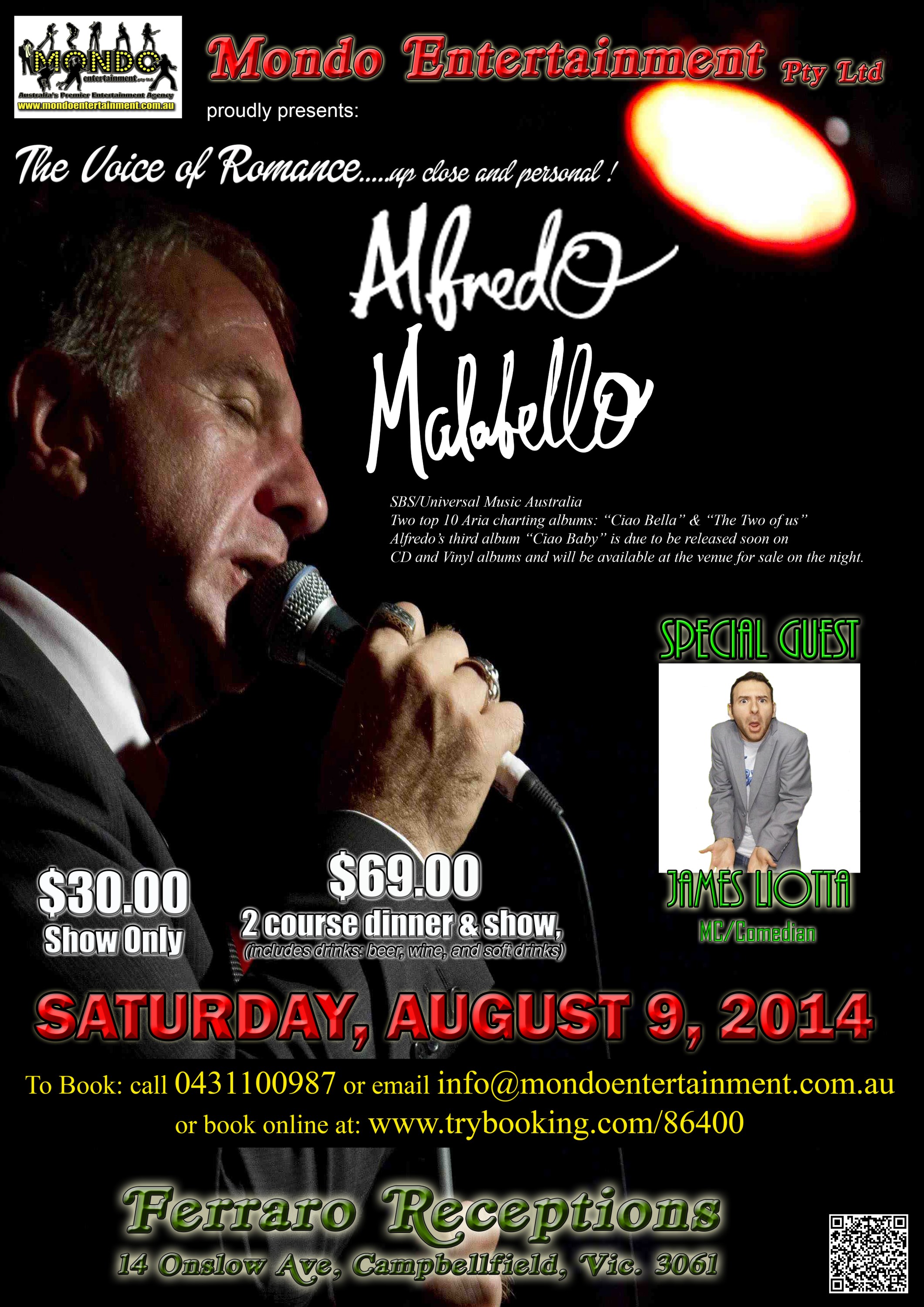ALFREDO MALABELLO – THE VOICE OF ROMANCE