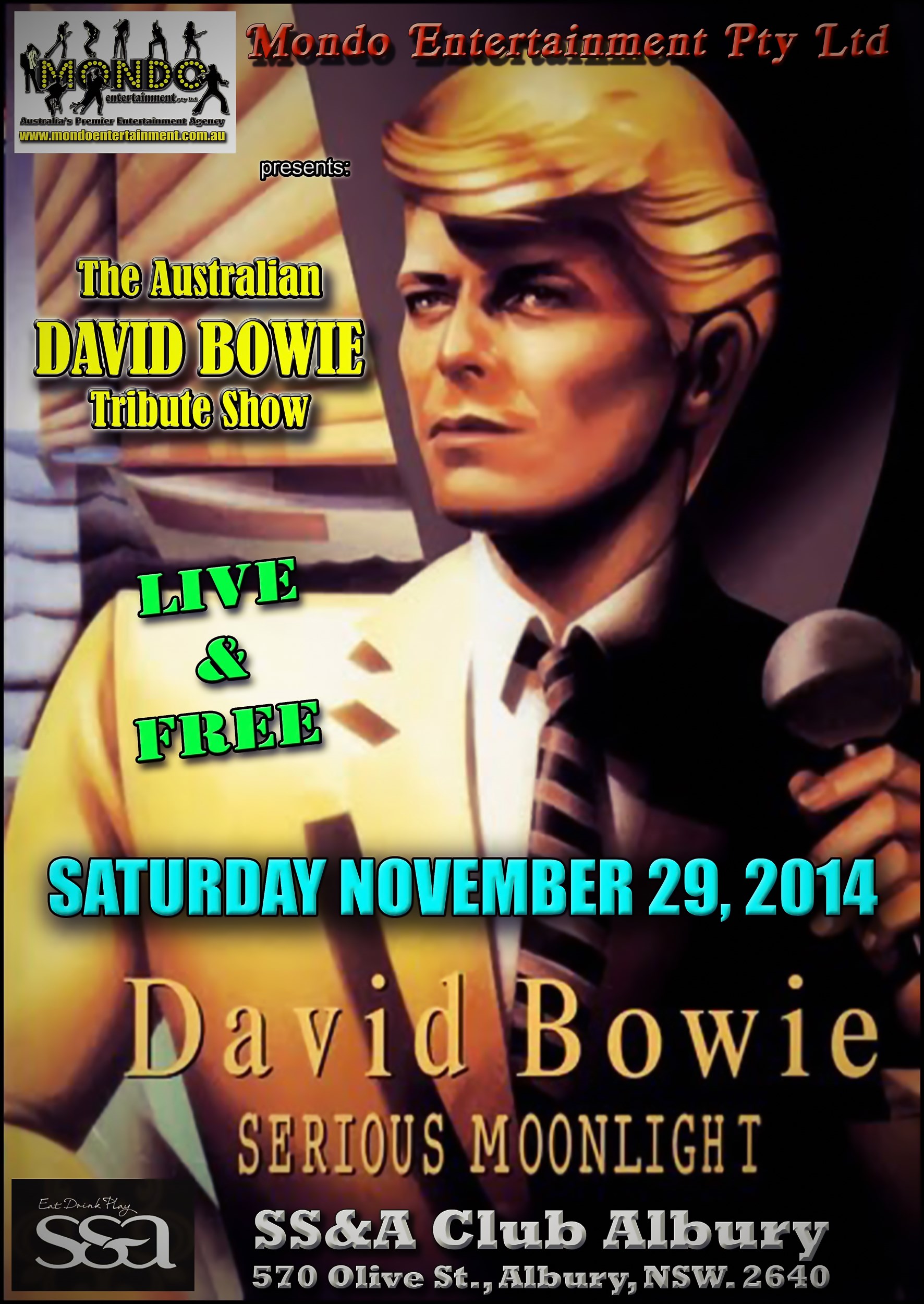 DAVID BOWIE POSTER  SS&A 2911 2014 reduced