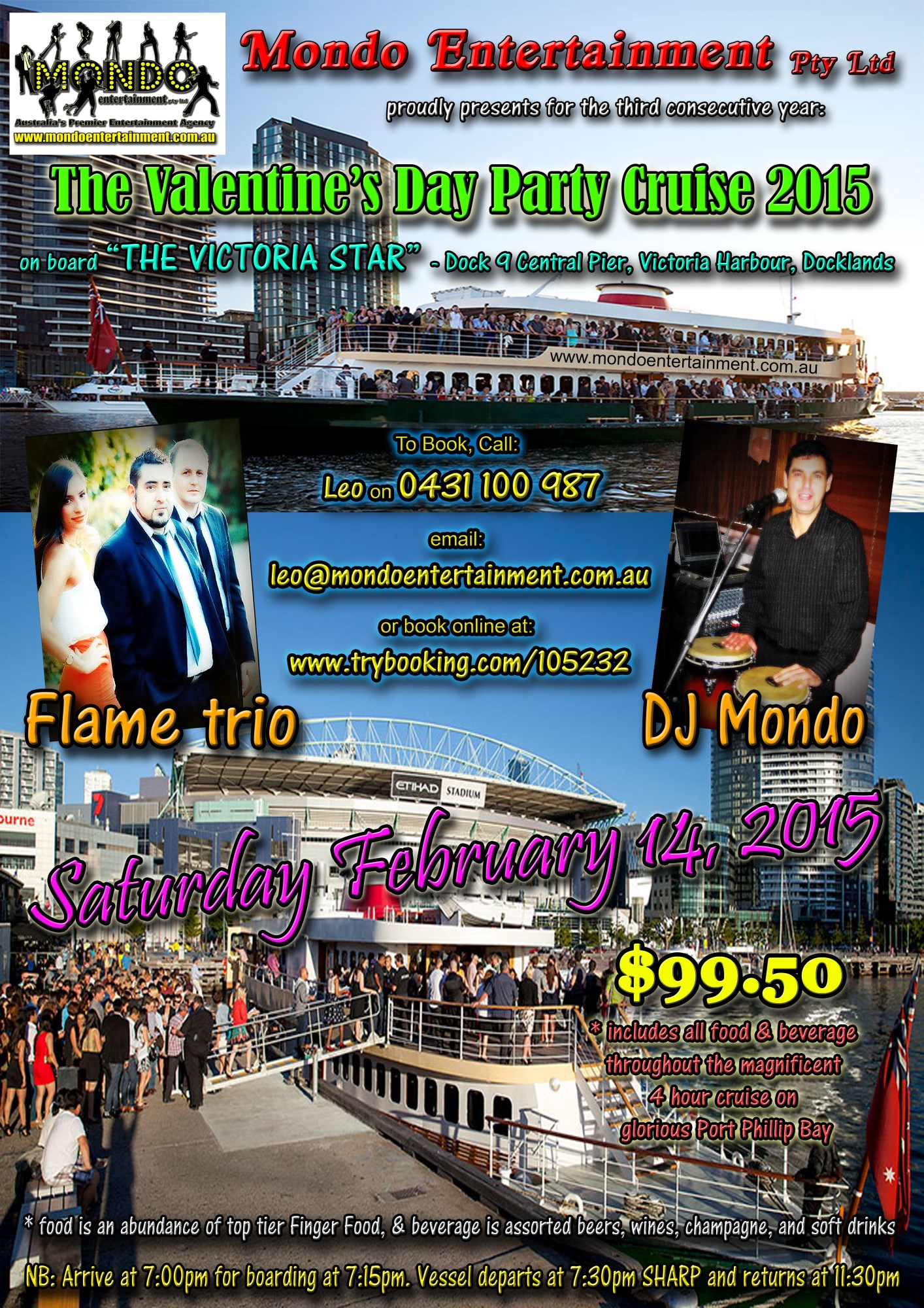 MONDO VALENTINE’S DAY PARTY CRUISE 2015