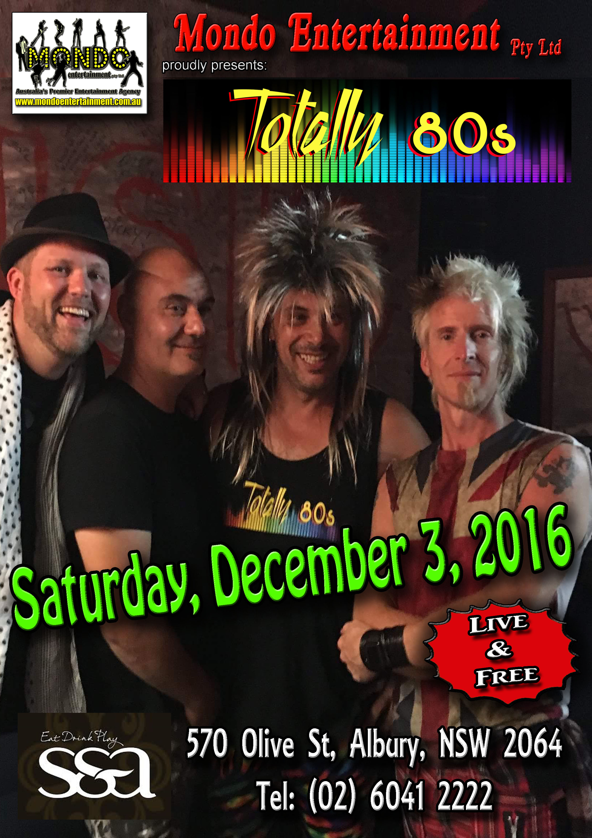 TOTALLY 80S – SS&A CLUB 031216