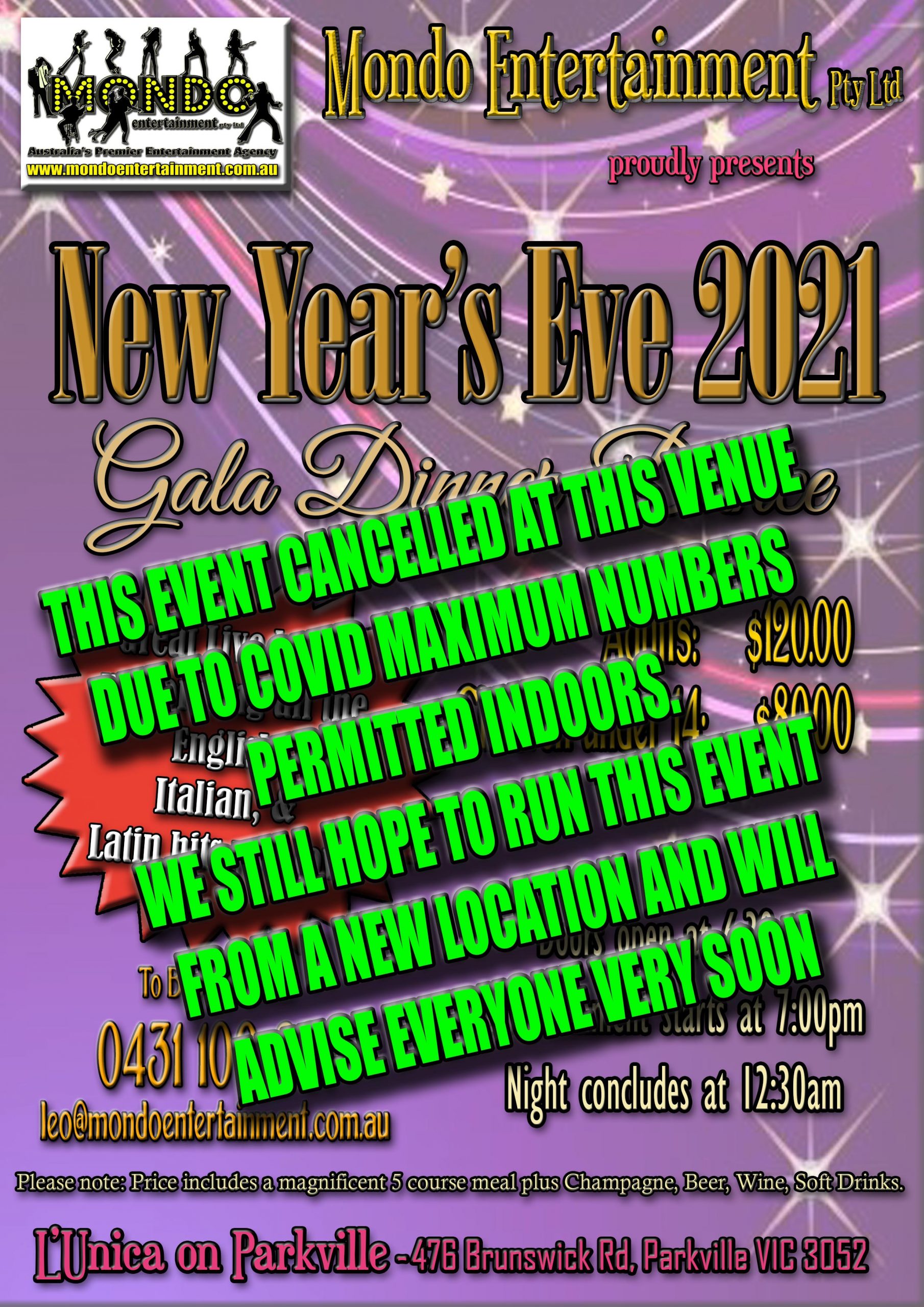 Nye 2021-22 – OFFICIAL POSTER – CANCELLATION ADVICE
