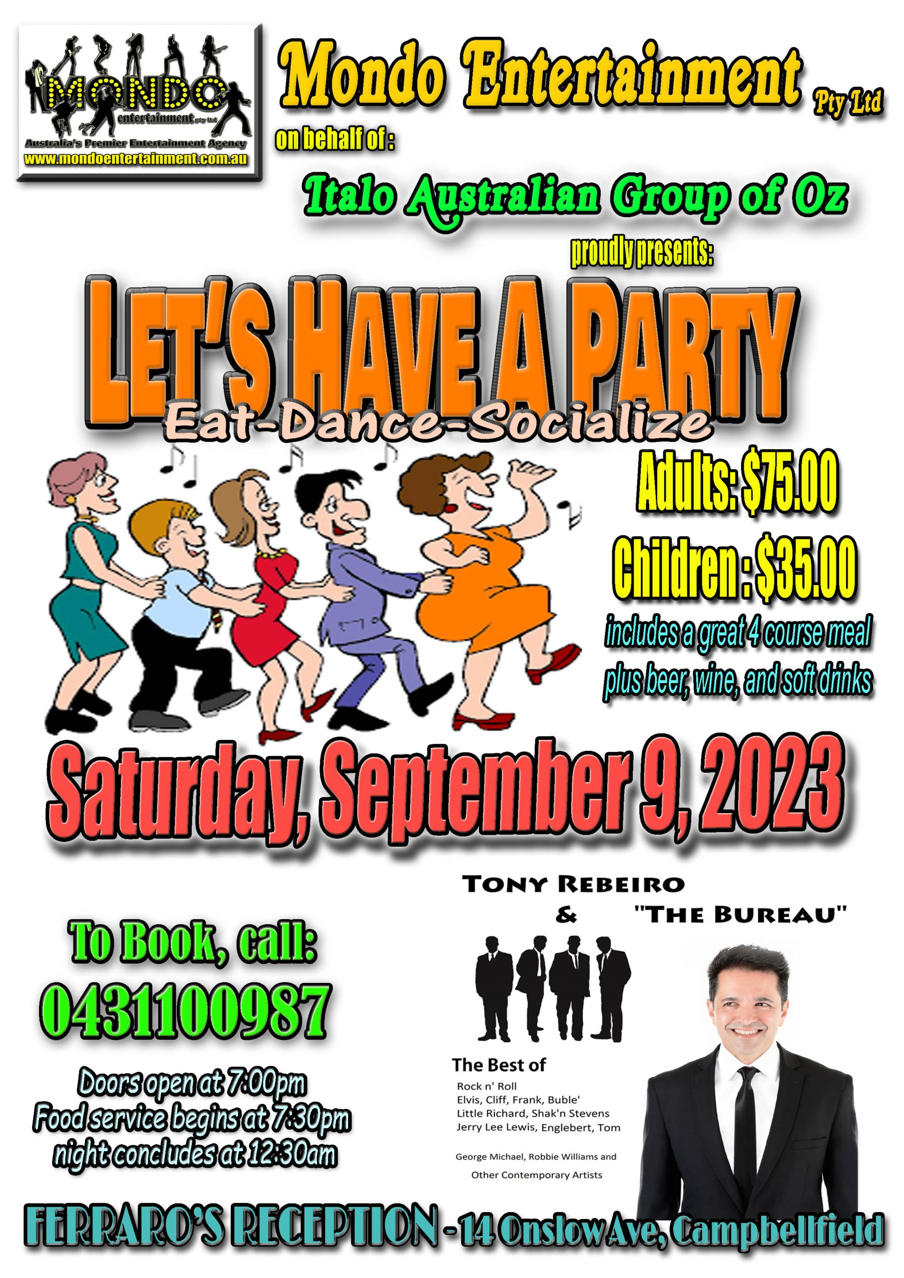 LET’S HAVE A PARTY 2023 DINNER DANCE 090923