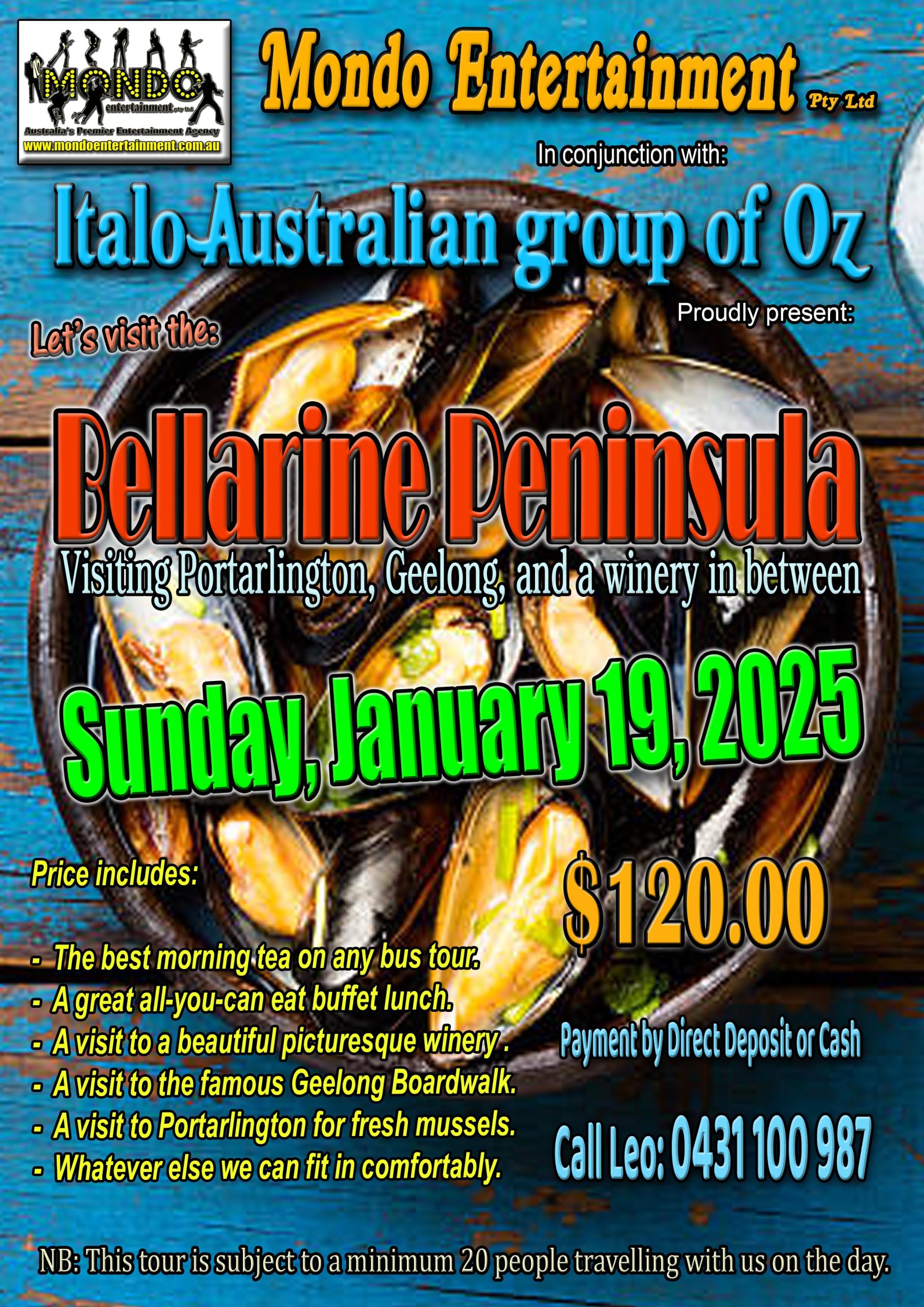 MUSSELS DAY TRIP – SUNDAY JANUARY 19, 2025