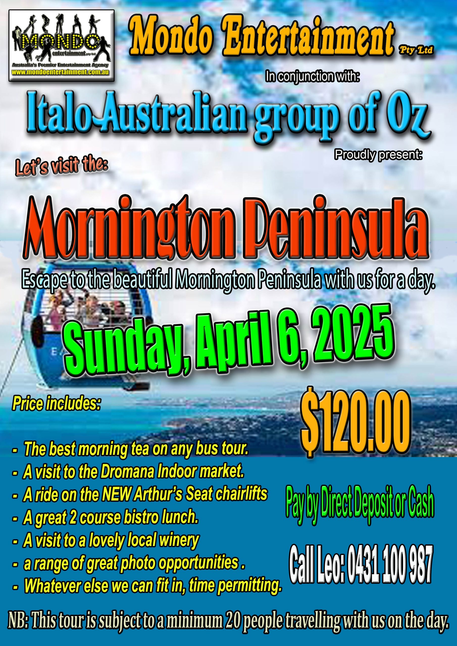 MORNINGTON PENINSULA DAY TRIP – SUNDAY APRIL 6, 2025
