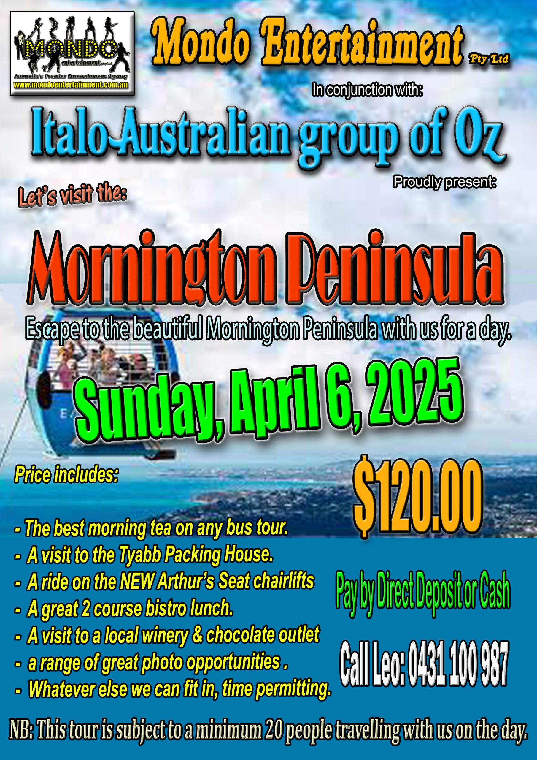 MORNINGTON PENINSULA DAY TRIP – SUNDAY APRIL 6, 2025