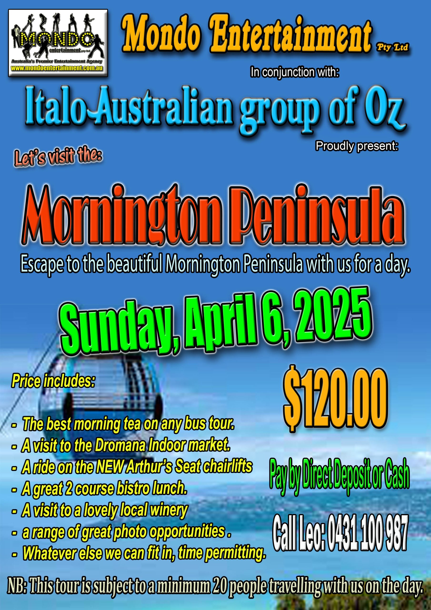 MORNINGTON PENINSULA DAY TRIP – SUNDAY APRIL 6, 2025