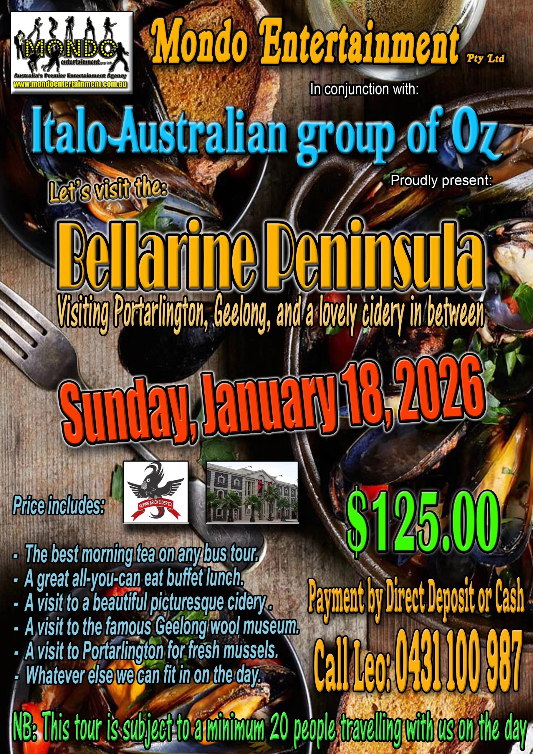 MUSSELS DAY TRIP – SUNDAY JANUARY 18, 2026 – v4